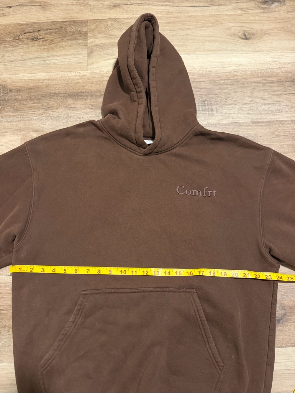 Comfrt Oversized Chocolate Brown Hoodie Size Large Comfy Cozy - Picture 6 of 6